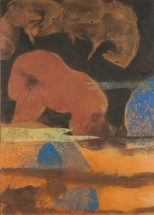 Ru van Rossem - Ets/aquatint en reliëfdruk, Romance de la luna luna - Ingelijst kopen? Bied vanaf 1!