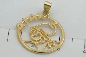 30 - Mooi gedetailleerde 14Karaats geel- gouden Ajax hanger  - gekeurd kopen? Bied vanaf 75!