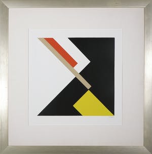 Walter Dexel - Zeefdruk, Geometrische compositie - Ingelijst kopen? Bied vanaf 180!
