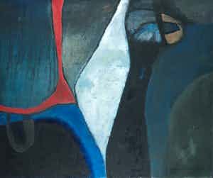 Jos Schimmer - Olieverf op doek, Z.T. (Abstracte compositie) (Groot) verkocht voor € 1!