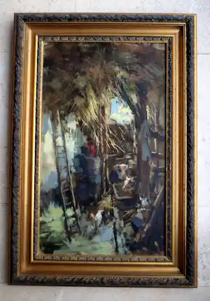 Theodorus van Oorschot - Schuurinterieur met dieren vendu pour 90€ !