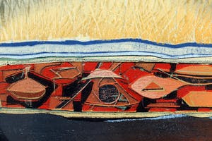 Antje Veldstra - Houtdruk: "De zon is onder de aarde gezonken" - 1998 kopen? Bied vanaf 69!