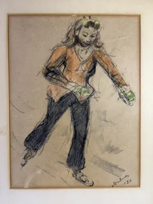 Erasmus Bernhard van Dulmen Krumpelman - Meisje op de schaats in Groningen - Groninger Ploeg kopen? Bied vanaf 350!