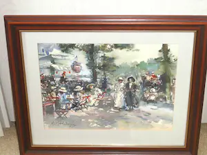 Martinus Leonardus Middelhoek - Aquarel - Stadspark rond 1910 kopen? Bied vanaf 135!