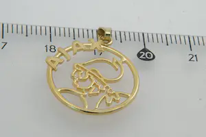 30 - Mooi gedetailleerde 14Karaats geel- gouden Ajax hanger  - gekeurd kopen? Bied vanaf 75!
