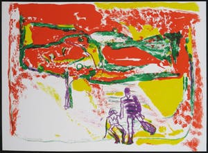 Pieter Defesche - Litho, Onder de appelboom kopen? Bied vanaf 1!