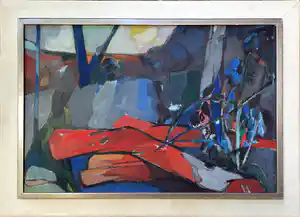 Frans Nols - OLIEVERF - De Rode Bomen - ingelijst - GROOT - 250-B vendu pour 495€ !