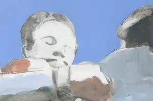 Peter Bes - Acryl op papier, Zonder titel - Ingelijst (Groot) kopen? Bied vanaf 500!