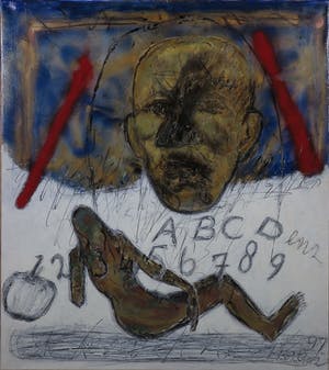 Pieter Haan - Acryl op doek, Gedachten - Ingelijst kopen? Bied vanaf 1!