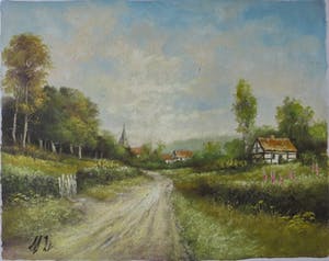 Toon Wildeboer - dorpsgezicht met landweggetje kopen? Bied vanaf 25!