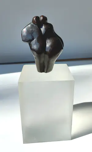 Ati Emmerik - Man en vrouw, bronzen beeld op perspex sokkel kopen? Bied vanaf 195!