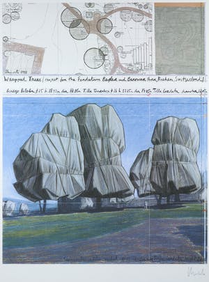 Christo - Gesigneerd exemplaar Wrapped Trees - Ingelijst kopen? Bied vanaf 1!