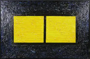 Pim Lenos - Gemengde techniek op paneel, Zonder titel kopen? Bied vanaf 1!