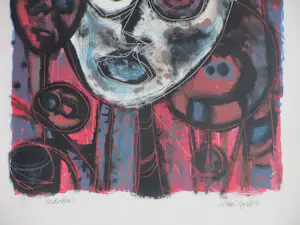 Wim Zwiers - Maskers - Kleurenlitho kopen? Bied vanaf 50!