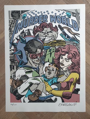 Erro - Murder World - Groot werk - 89 x 66 cm - Gesigneerd en gedateerd 2018 kopen? Bied vanaf 165!