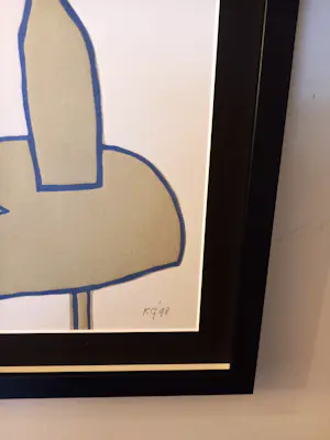 Klaas Gubbels - Linosnede , mooi gelijst kopen? Bied vanaf 385!