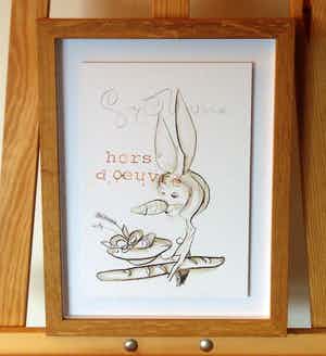 Guy Olivier - 'Hors d'oeuvre' (zwevend ingelijst), uniek werk verkocht voor € 295!