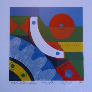 Bob Kemper - "Techniek in de jaren '90." 1991, Serie van vier zeefdrukken. kopen? Bied vanaf 100!