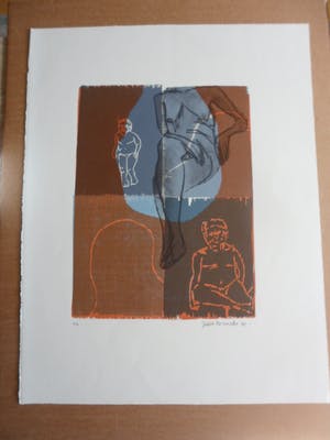 Judith Macrander - Houtsnede , zonder titel. kopen? Bied vanaf 40!