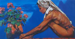 AcheterNico Vrielink - Kleurenoffset-litho VROUW met BLOEMEN ---Handgesigneerd? Enchérissez de 69!