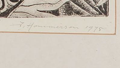 Joep Hommerson - Pad - Ets - gesigneerd r.o. - BKR Bierum - 1975 kopen? Bied vanaf 10!