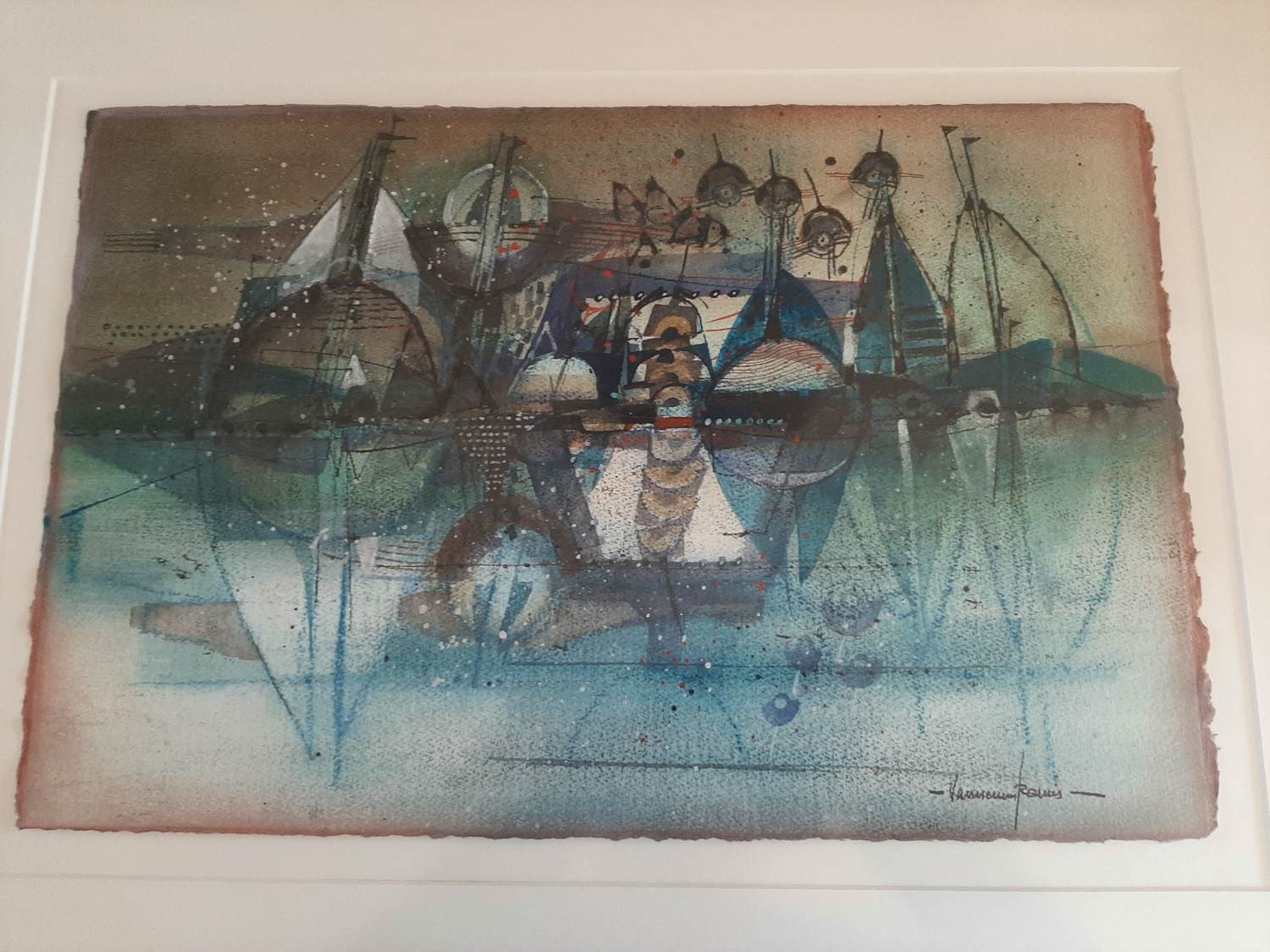 Francis Vannerum - Zeefdruk, Abstracte, Fantasie voorsteling. kopen? Bied vanaf 60!