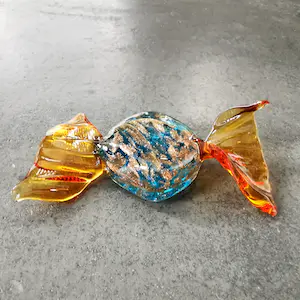 Seguso - Murano Goud & Aventurine Glas Snoepjes (8) - Bonbons - Sweets - Kunst - Venetië kopen? Bied vanaf 90!