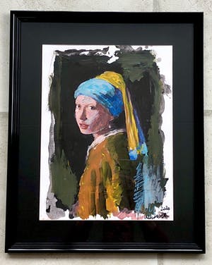 Peter Klashorst - Het meisje met de parel (naar Johannes Vermeer) kopen? Bied vanaf 1!
