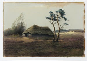 Peter Cox - pastel - 'Heide Landschap' kopen? Bied vanaf 25!