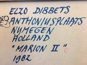 Elzo Dibbets - Marion II / Origineel op paneel / 1982 kopen? Bied vanaf 250!