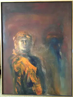 Luis Filcer - 1927 - 2018 Eenzame vrouw - olie op canvas - gesigneert r.o. kopen? Bied vanaf 750!