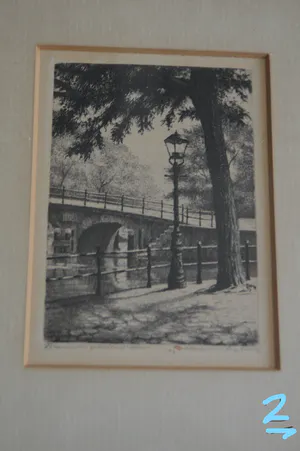 Niet of onleesbaar gesigneerd - 6 fraaie etsen, alle gesigneerd en ingelijst!! kopen? Bied vanaf 1!