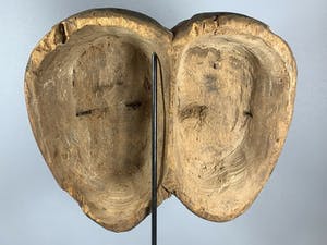 Lega - 210150 - Old Tribal used African TWIN mask from the Lega Bwami - Congo. kopen? Bied vanaf 1!