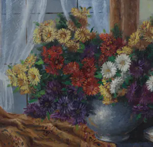 Hans Lenteman - Bloemstilleven met boek kopen? Bied vanaf 200!