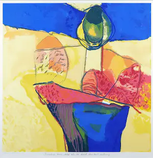 Henk van Vessem - Zeefdruk, Bronstige bron - Ingelijst kopen? Bied vanaf 35!