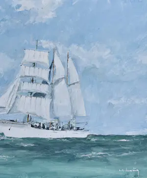 Rene Marie Dujardin - Hervorragendes Paar Marine-Aquarelle, signiert um 1960 kopen? Bied vanaf 70!