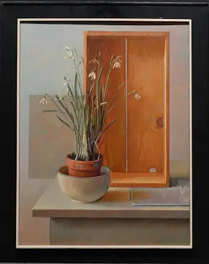 Piet Sebens - Stilleven met sneeuwklokjes en houten kistje kopen? Bied vanaf 2950!