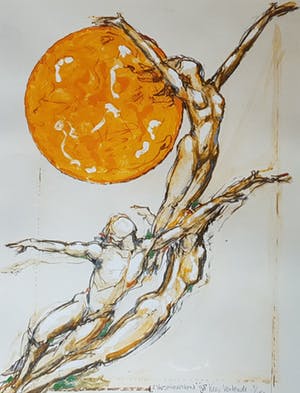 Kees Verkade - zeefdruk, L'inspiration - gesigneerd en '98 kopen? Bied vanaf 195!