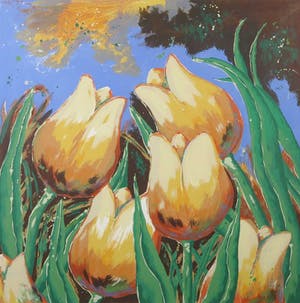 Roel Hofman - Zeefdruk, Tulpen II - Ingelijst (Groot) kopen? Bied vanaf 20!