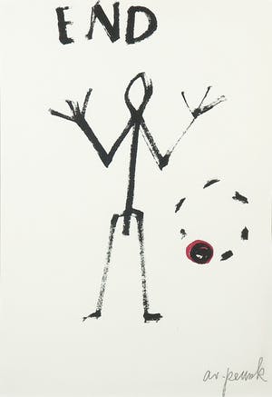 A.R. Penck - Zeldzame, handgesigneerde litho, End - Ingelijst kaufen? Bieten Sie von 1!