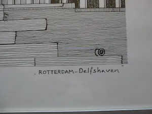 Sees Vlag - Zeefdruk: Rotterdam Delfshaven - 1979 kopen? Bied vanaf 70!