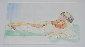 Rob Aussen - 2 aquarellen kopen? Bied vanaf 75!