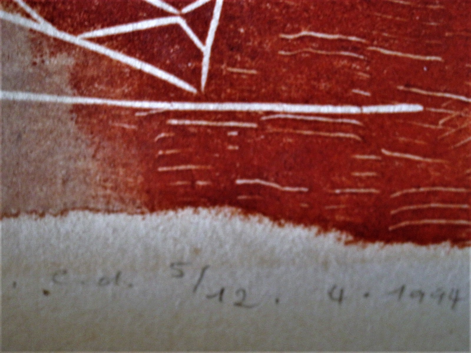 Marjolein Menke - zeer beperkte oplage 5/12 Abstracte Compositie gesigneerd kopen? Bied vanaf 1!
