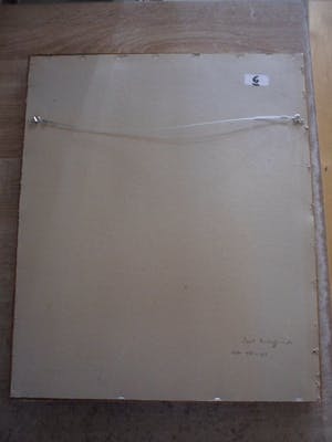 Ernst Bischoff-Culm - Kleurenlitho, Titel, Brand, straatbeeld met koppel. kopen? Bied vanaf 30!