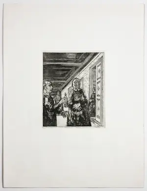 Jan van Helden - Ets, Set van twee etsen - Ingelijst & los kopen? Bied vanaf 60!