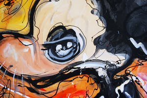 Eric Schreurs - grimmige Mickey Mouse - 100x80 cm - kopen? Bied vanaf 100!