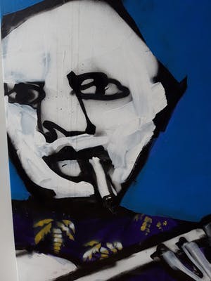 Herman Brood - schilderij, Free Record Fame III, 230 x 190 cm + HB-M Certificaat, TOPWERK kopen? Bied vanaf 4500!
