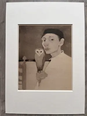 Jan Mankes - Originele Heliogravure Zelfportret met Uil 1923 kopen? Bied vanaf 165!