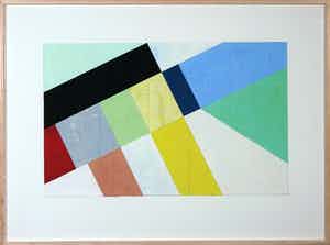 Henri Plaat - Gouache, Zonder titel - Ingelijst (Groot) verkocht voor € 100!