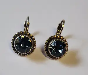 Zilveren nieuwe zilveren  Oorbellen met Klaphaak en diamant geslepen Saffieren kopen? Bied vanaf 95!